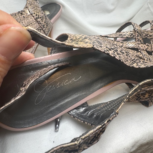 Jessica Stiletto Shoes Womens Size 8 Pink Snakeskin Clubwear Gothgirl Maximalist - Picture 4 of 8
